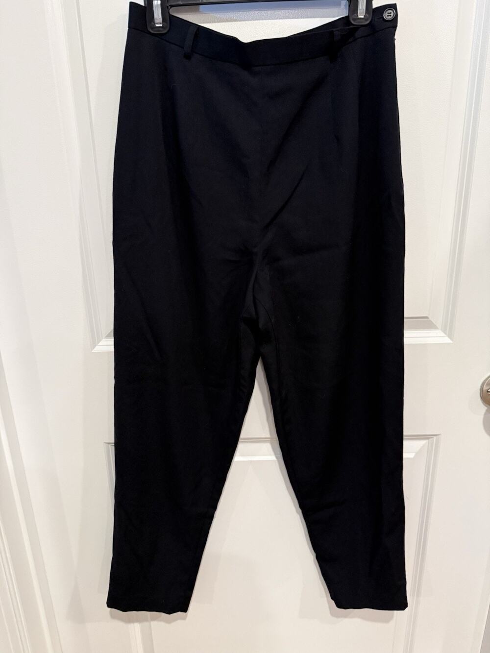 Talbots Petites Black Wool Blend Straight Leg Dress Pants Side Zip Women’s Sz 12